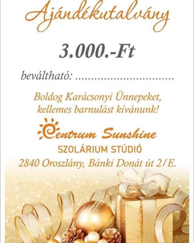 3000 ft-os Ajándékutalvány