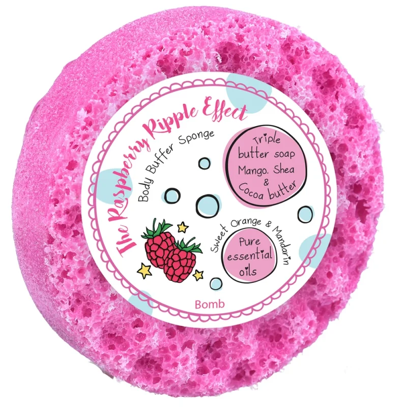 Édes málna szivacsos tusoló radírszappan