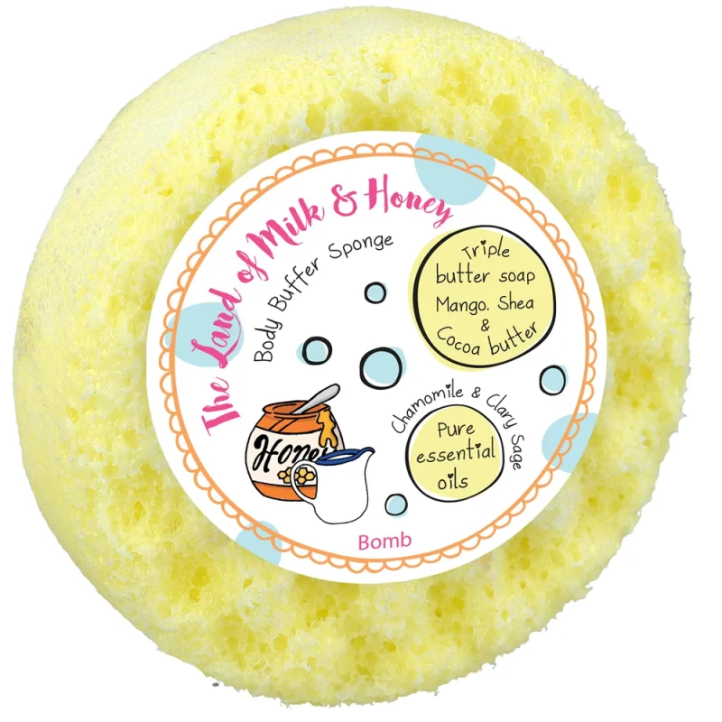 Tejes-mézes szivacsos tusoló radírszappan